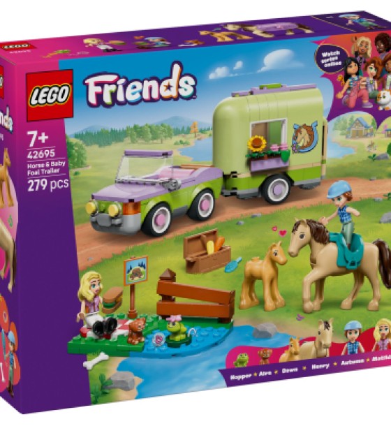 Конструктор LEGO Friends Причіп для коня й лошати (42695)