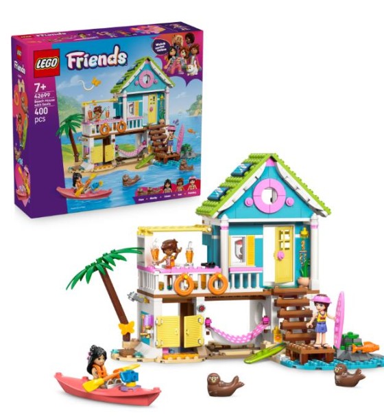 Конструктор LEGO Friends Пляжний будиночок з морськими котиками (42699)
