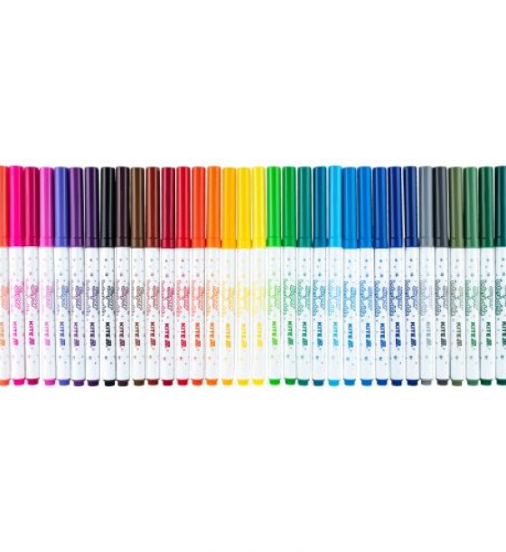Фломастери, набір 36шт, Kite Creative Superwashable