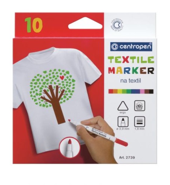 Маркер Textile 2739 2 мм, набір 10 кол.