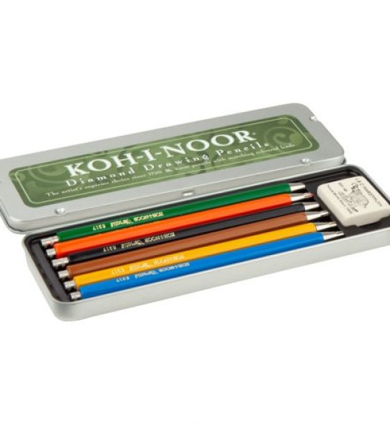 Набір цангових олівців Diamond Pencils, мет.пенал, 6 шт.