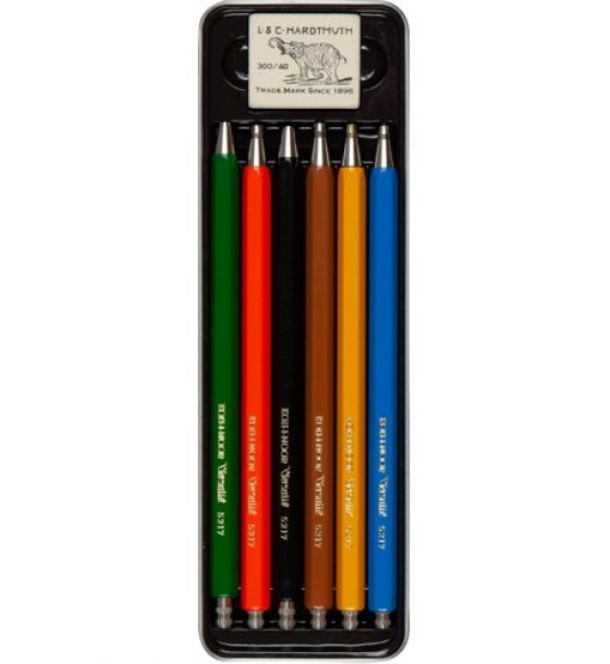 Набір цангових олівців Diamond Pencils, мет.пенал, 6 шт.