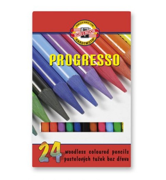Олівці кольорові бездеревні PROGRESSO, 24 шт.