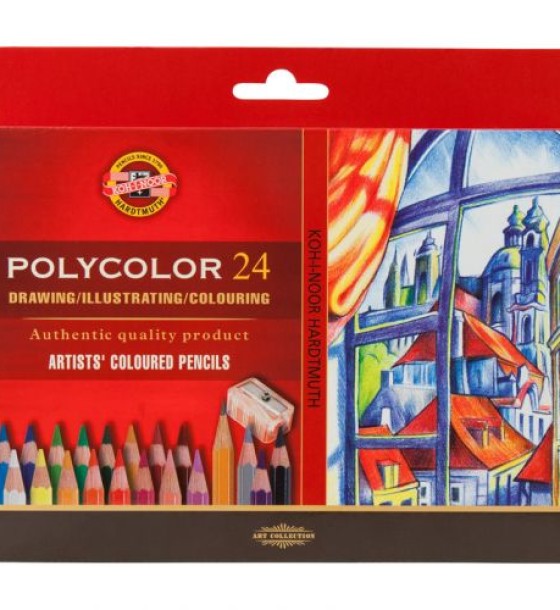 Олівці кольор. художні POLYCOLOR, 24 кол., карт. уп.
