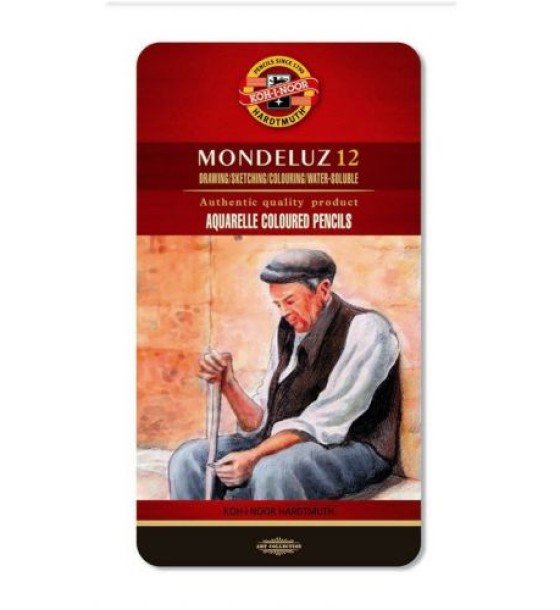 Олівці кол. аквар. Mondeluz, мет.кор., 12 шт.