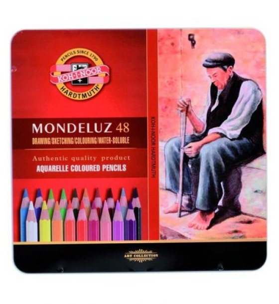 Олівці кол. аквар. Mondeluz, мет.кор., 48 шт.