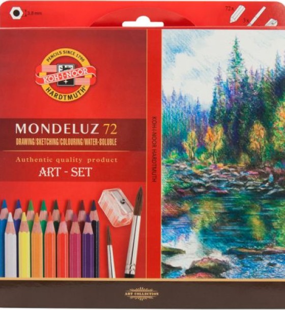 Олівці кол. аквар. Mondeluz, 72 шт.