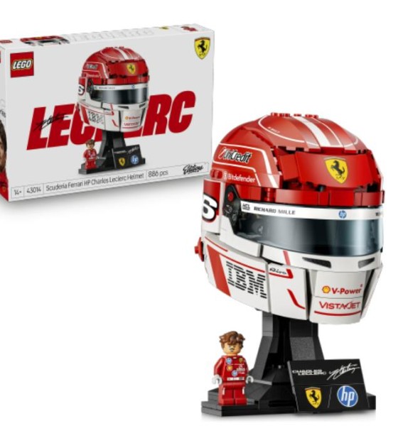 Конструктор LEGO Editions Formula 1 Шолом Шарля Леклера з команди Scuderia Ferrari HP (43014)
