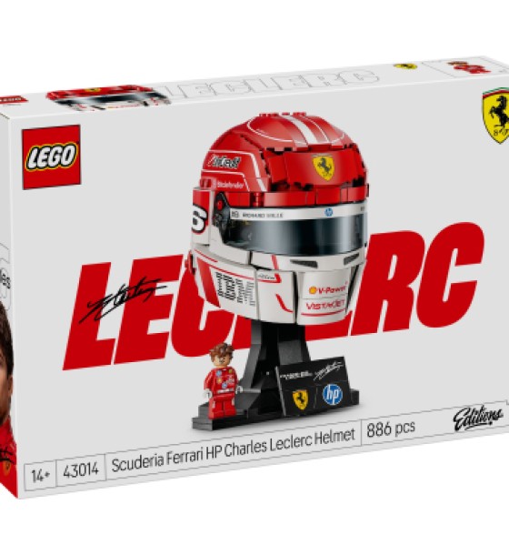 Конструктор LEGO Editions Formula 1 Шолом Шарля Леклера з команди Scuderia Ferrari HP (43014)