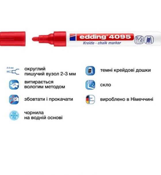 Маркер Window e-4095 2-3 мм круглий червоний