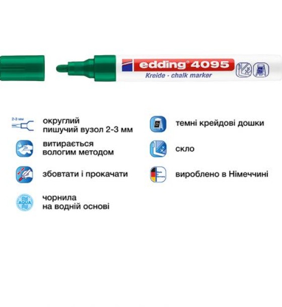 Маркер Window e-4095 2-3 мм круглий зелений