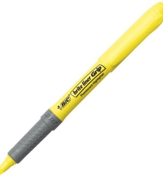 BIC Текстовиділювач Гріп жовтий 1шт. БК
