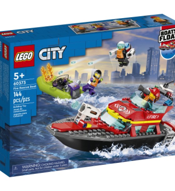 Конструктор LEGO City Човен пожежної бригади 144 деталі (60373)