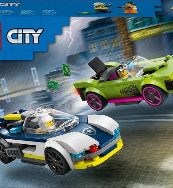 Конструктор LEGO City Переслідування маслкара на поліцейському автомобілі 213 деталей (60415)