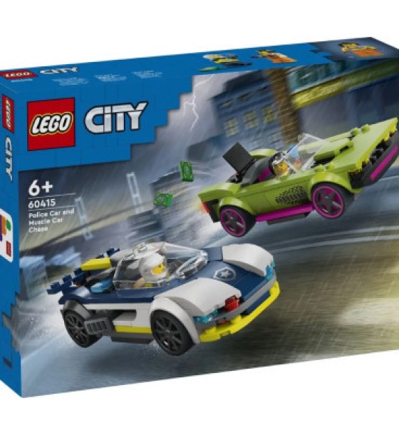 Конструктор LEGO City Переслідування маслкара на поліцейському автомобілі 213 деталей (60415)