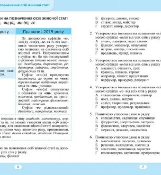 Тренажер "Зміни в українському правописі", укр