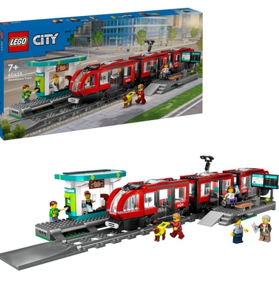 Конструктор LEGO City Трамвай і вокзал у центрі міста 811 деталей (60423)