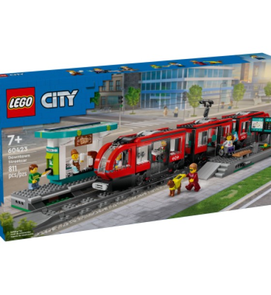 Конструктор LEGO City Трамвай і вокзал у центрі міста 811 деталей (60423)