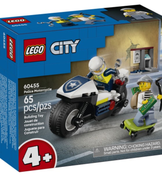 Конструктор LEGO City Переслідування на поліцейському мотоциклі (60455)