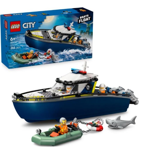 Конструктор LEGO City Переслідування на поліцейському катері (60456)