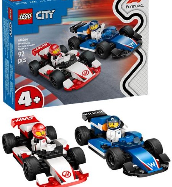 Конструктор LEGO City Автомобілі для перегонів F1 команд Williams Racing та Haas F1 (60464)