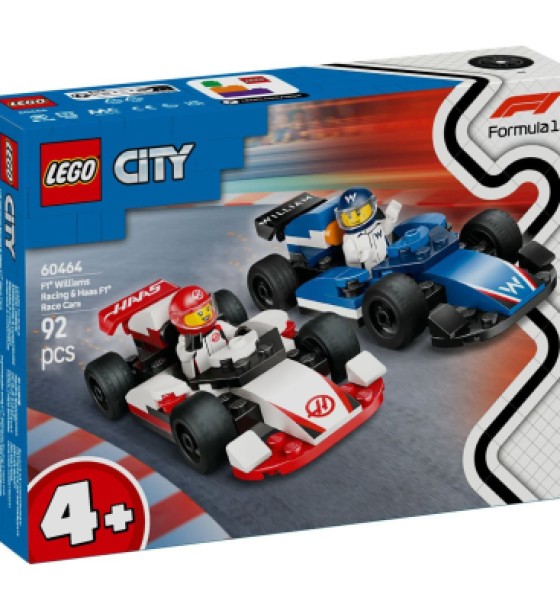 Конструктор LEGO City Автомобілі для перегонів F1 команд Williams Racing та Haas F1 (60464)