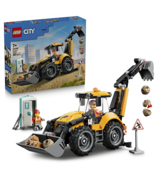 Конструктор LEGO City Жовтий екскаватор-навантажувач (60480)