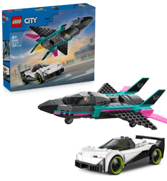 Конструктор LEGO City Реактивний літак проти автомобіля (60489)