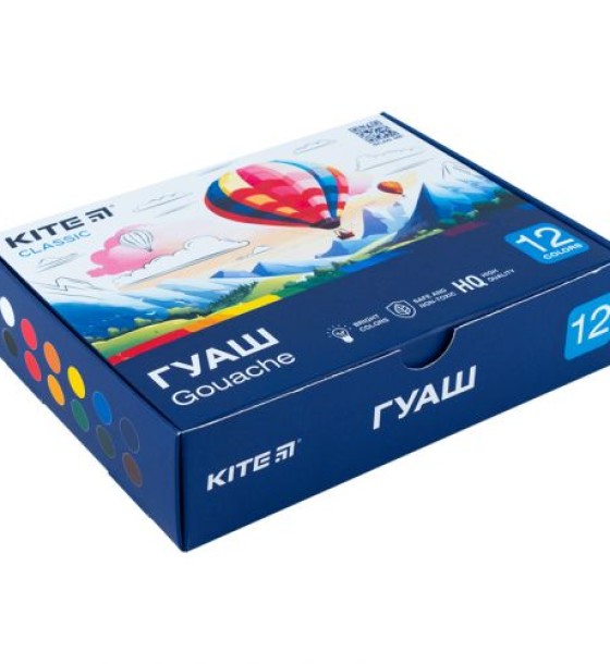 Гуаш 12 кол., 20 мл Kite Classic