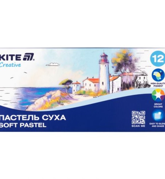 Пастель суха, 12 кольорів Creative