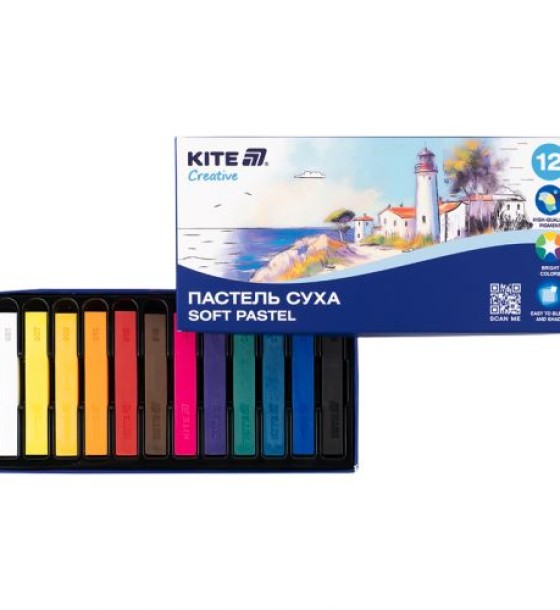 Пастель суха, 12 кольорів Creative