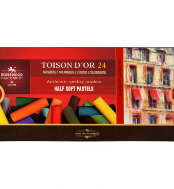 Крейда-пастель TOISON D'OR, 1/2, 24 кол.