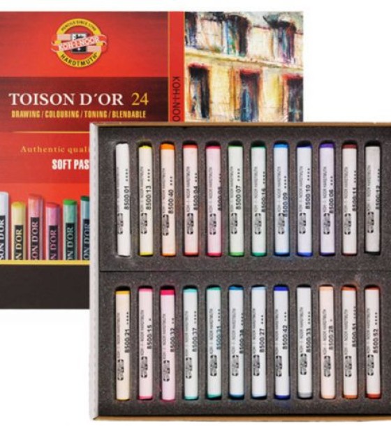Крейда-пастель TOISON D'OR, 24 кол.