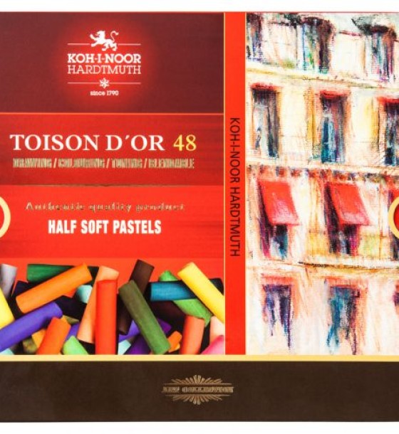 Крейда-пастель TOISON D'OR, 1/2, 48 кол.