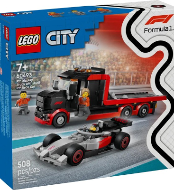 Конструктор LEGO City Вантажівка для демонстрації F1 із перегоновим автомобілем Audi F1 (60493)