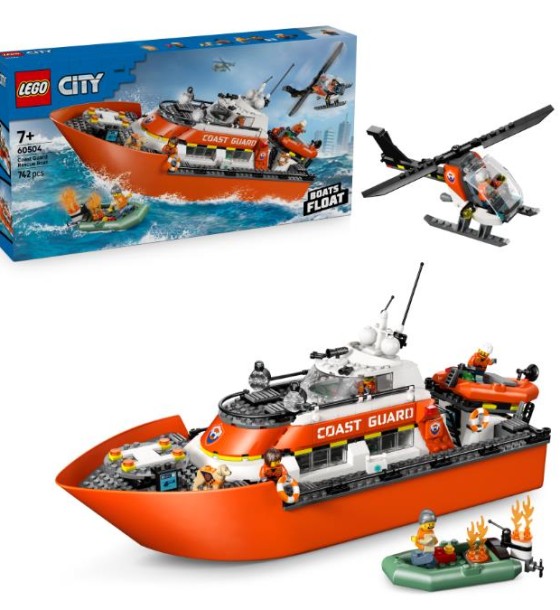 Конструктор LEGO City Рятувальний катер і гелікоптер берегової охорони (60504)
