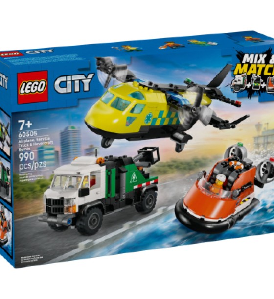 Конструктор LEGO City Ремікс літака, вантажівки та судна на повітряній подушці (60505-)