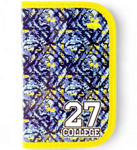 Пенал шкільний на блискавці "Коледж" (12х19 см)