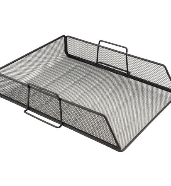 Лоток горизонтальний 80x280x340мм металевий, чорн