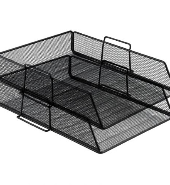 Лоток горизонтальний 80x280x340мм металевий, чорн