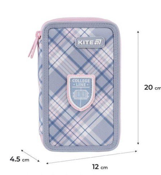 Пенал Kite 2 від., без наповнення 623 College Line Girl