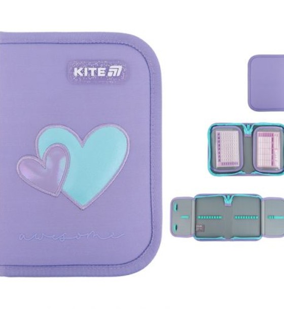 Пенал Kite 1 від., 2 відв., без наповнення 622 Awesome