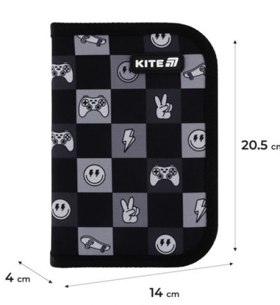 Пенал Kite 1 від., 1 відв., без наповнення 621 Game On