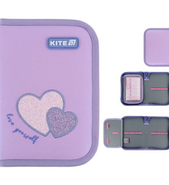 Пенал Kite 1 від., 1 відв., без наповнення 621 Sweetheart