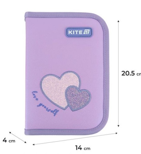 Пенал Kite 1 від., 1 відв., без наповнення 621 Sweetheart