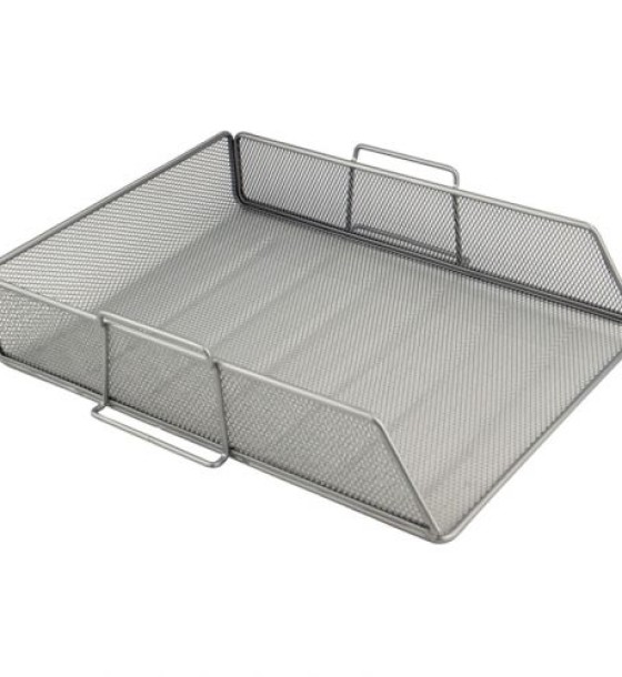 Лоток горизонтальний 80x280x340мм металевий, срібл