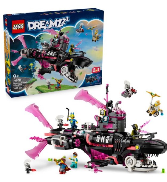 Конструктор LEGO DREAMZzz Жахливий підводний човен «Акула» (71500)