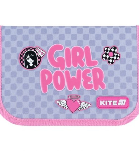 Пенал Kite 1 від., 1 відв., без наповнення 621 Girl's Power