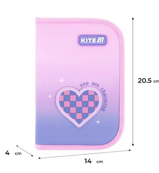 Пенал Kite 1 від., 1 відв., без наповнення 621 Charming