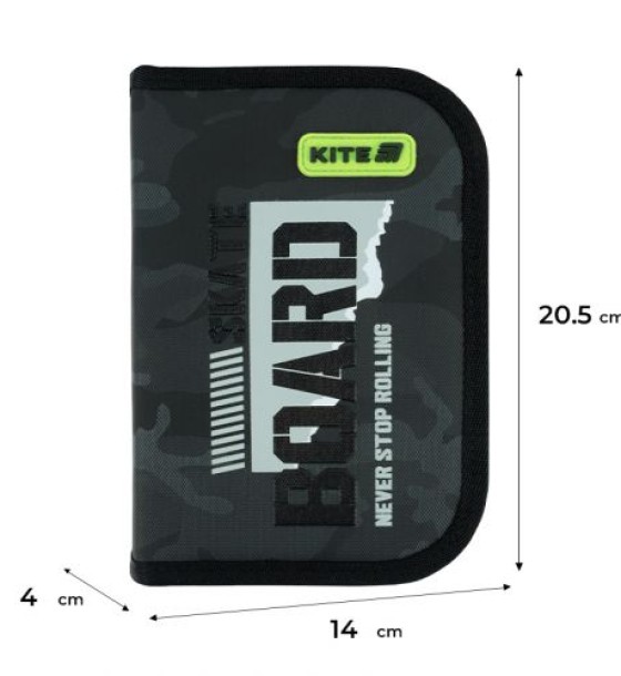 Пенал Kite 1 від., 1 відв., без наповнення 621 SK8 Board